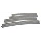 Superelevated Easement Curve Track w/Concrete Ties - Unitrack -- 28-3/4′ 730mm Radius, 22.5 Degree , HO, Kato USA Inc 2242