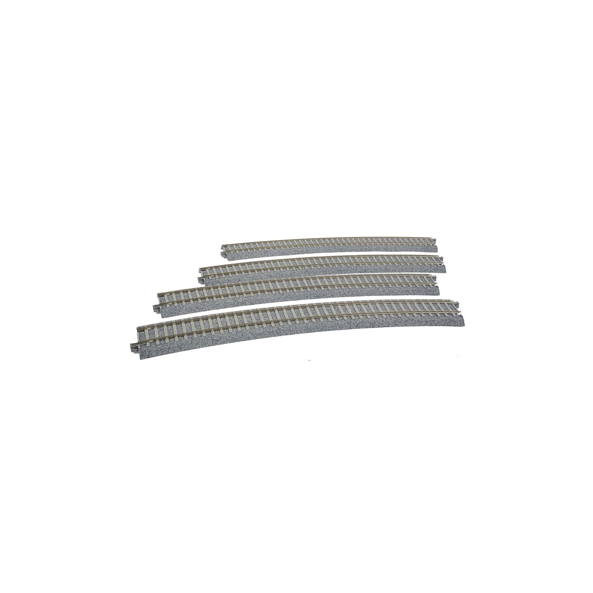 Superelevated Easement Curve Track w/Concrete Ties - Unitrack -- 28-3/4′ 730mm Radius, 22.5 Degree , HO, Kato USA Inc 2242