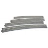 Superelevated Easement Curve Track w/Concrete Ties - Unitrack -- 28-3/4′ 730mm Radius, 22.5 Degree , HO, Kato USA Inc 2242