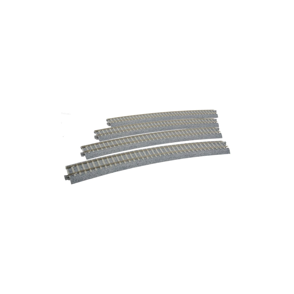 Superelevated Curve Track w/Concrete Ties - Unitrack -- 28-3/4′ 730mm Radius, 22.5 Degree Sections , HO, Kato USA Inc 2241