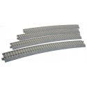 Superelevated Curve Track w/Concrete Ties - Unitrack -- 28-3/4′ 730mm Radius, 22.5 Degree Sections , HO, Kato USA Inc 2241