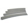 Superelevated Curve Track w/Concrete Ties - Unitrack -- 28-3/4′ 730mm Radius, 22.5 Degree Sections , HO, Kato USA Inc 2241