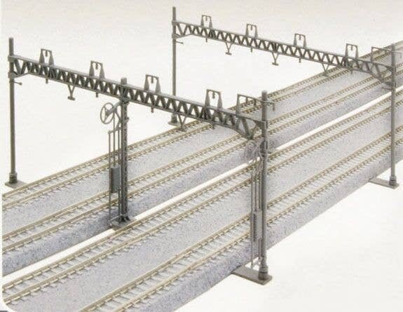 Four Track Catenary Poles -- Straight pkg(10), N, Kato USA Inc 23064
