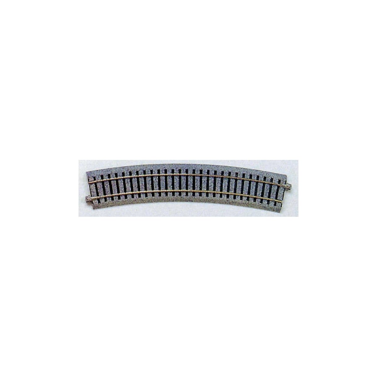 Curved Track 22.5-Degree Radius pkg(4) - Unitrack -- 21-5/8′ 550mm, HO, Kato USA Inc 2210