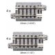 Track Assortment Set B - Unitrack -- 4 Each: 1-1/2` 38mm and 1-5/16` 33mm Straight Sections, N, Kato USA Inc 20092