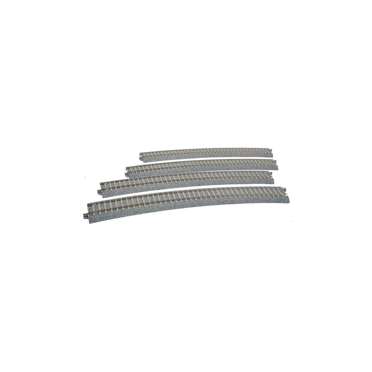 Superelevated Curve Track w/Concrete Ties - Unitrack -- 31-1/8′ 790mm Radius, 22.5 Degree Sections , HO, Kato USA Inc 2251
