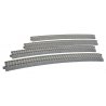 Superelevated Curve Track w/Concrete Ties - Unitrack -- 31-1/8′ 790mm Radius, 22.5 Degree Sections , HO, Kato USA Inc 2251