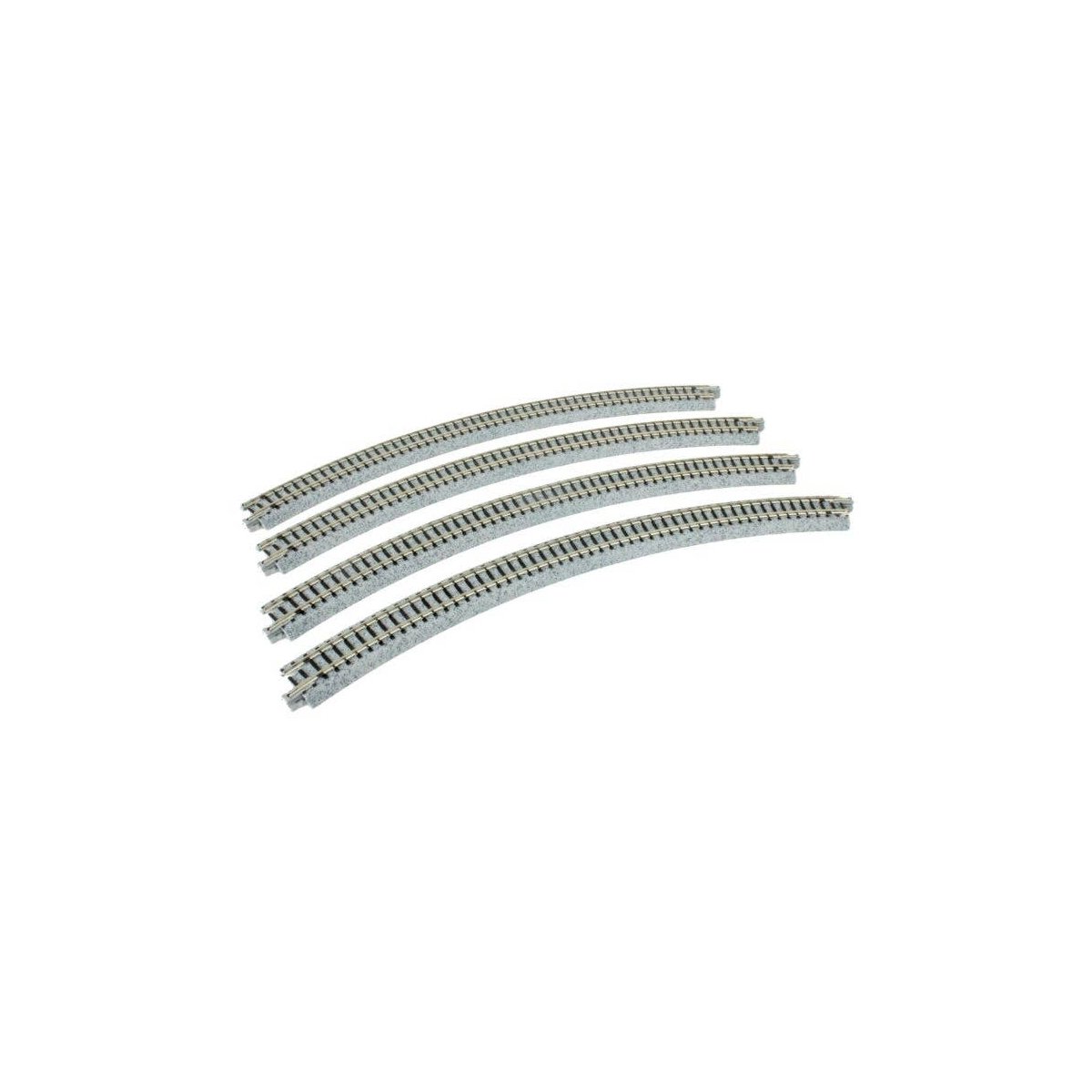 Curved Roadbed Track Section - Unitrack -- 45-Degree, 13-3/4′ 348mm Radius pkg(4), N, Kato USA Inc 20132