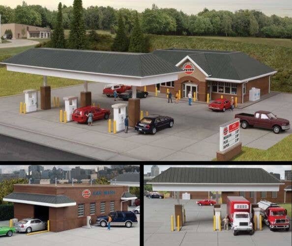 Modern Travel Center / Gas Station -- Kit, HO, Walthers Cornerstone 3538