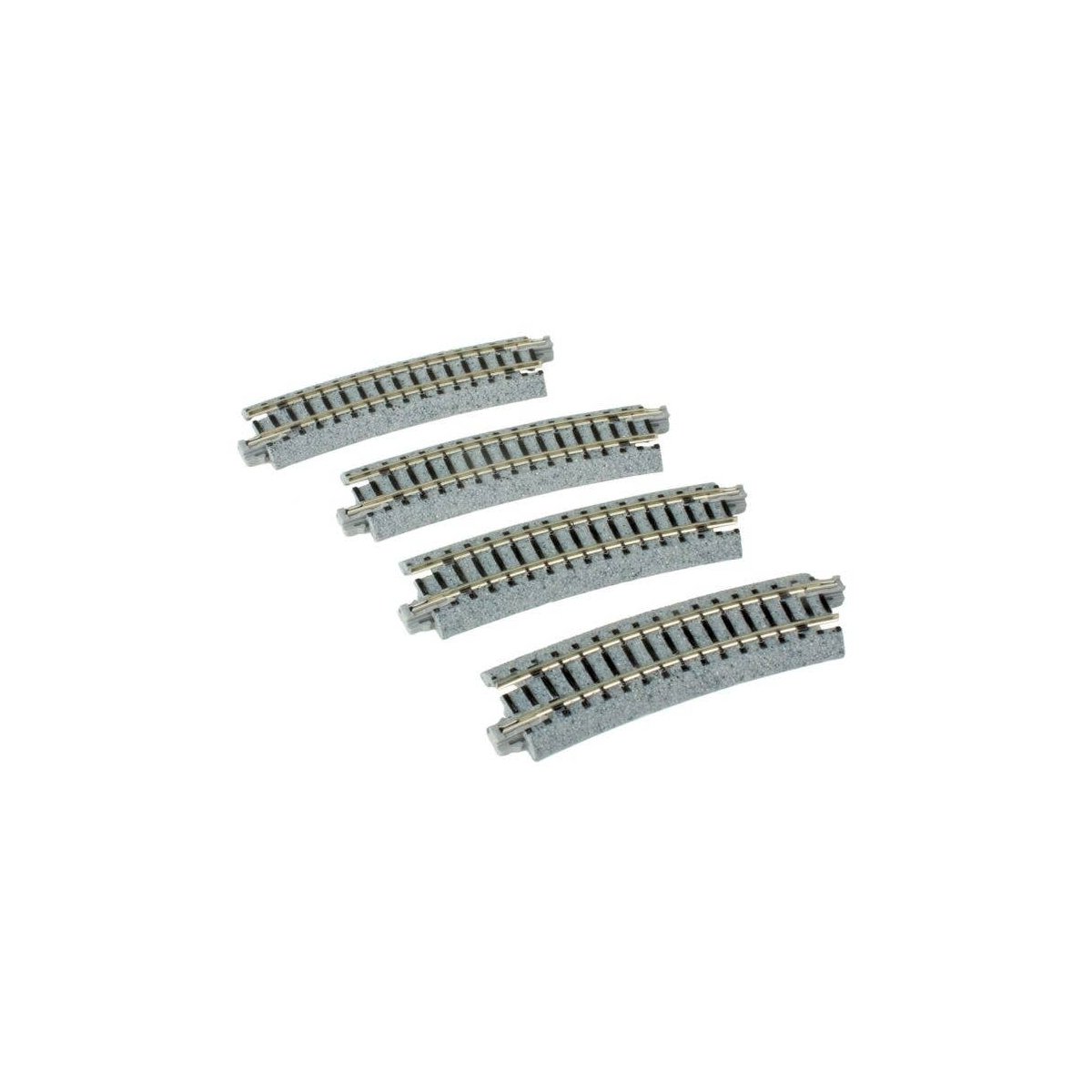 Curved Roadbed Track Section - Unitrack -- 15-Degree, 12-3/8′ 315mm Radius pkg(4), N, Kato USA Inc 20121