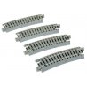 Curved Roadbed Track Section - Unitrack -- 15-Degree, 12-3/8′ 315mm Radius pkg(4), N, Kato USA Inc 20121
