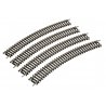 18′ Radius Curve 4-Pack -- Code 100 Nickel Silver, HO, Life-Like Products 3000