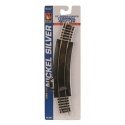 18′ Curved Terminal Rerailer -- Code 100 Nickel Silver, HO, Life-Like Products 3007