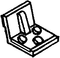 Turnout Rail Braces pkg(12) -- Rigid, HO, Details West 920