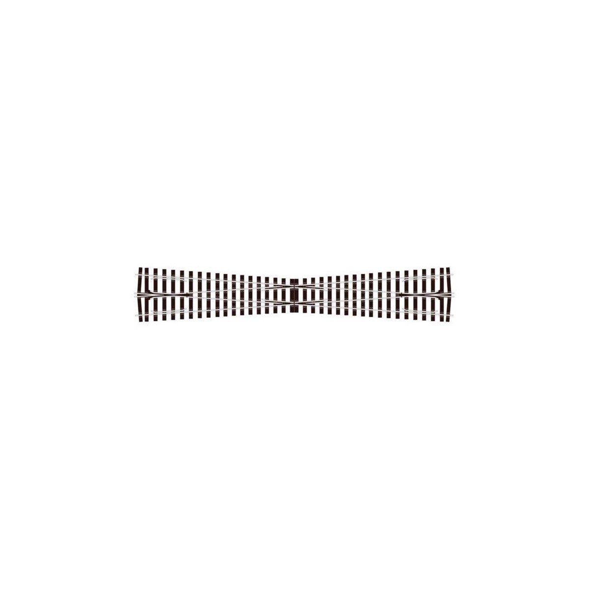 Code 124 `Bullhead` Nickel Silver Track -- Long Crossing (8 Degree Angle 23` 58.4cm Long), O, Peco SLE794BH