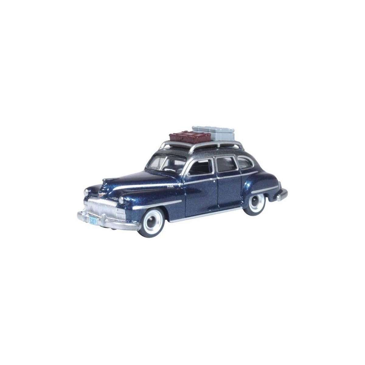 1946-1948 Desoto Suburban Sedan - Assembled -- Butterfly Blue, Crystal Gray, HO, Oxford Diecast 87DS46004