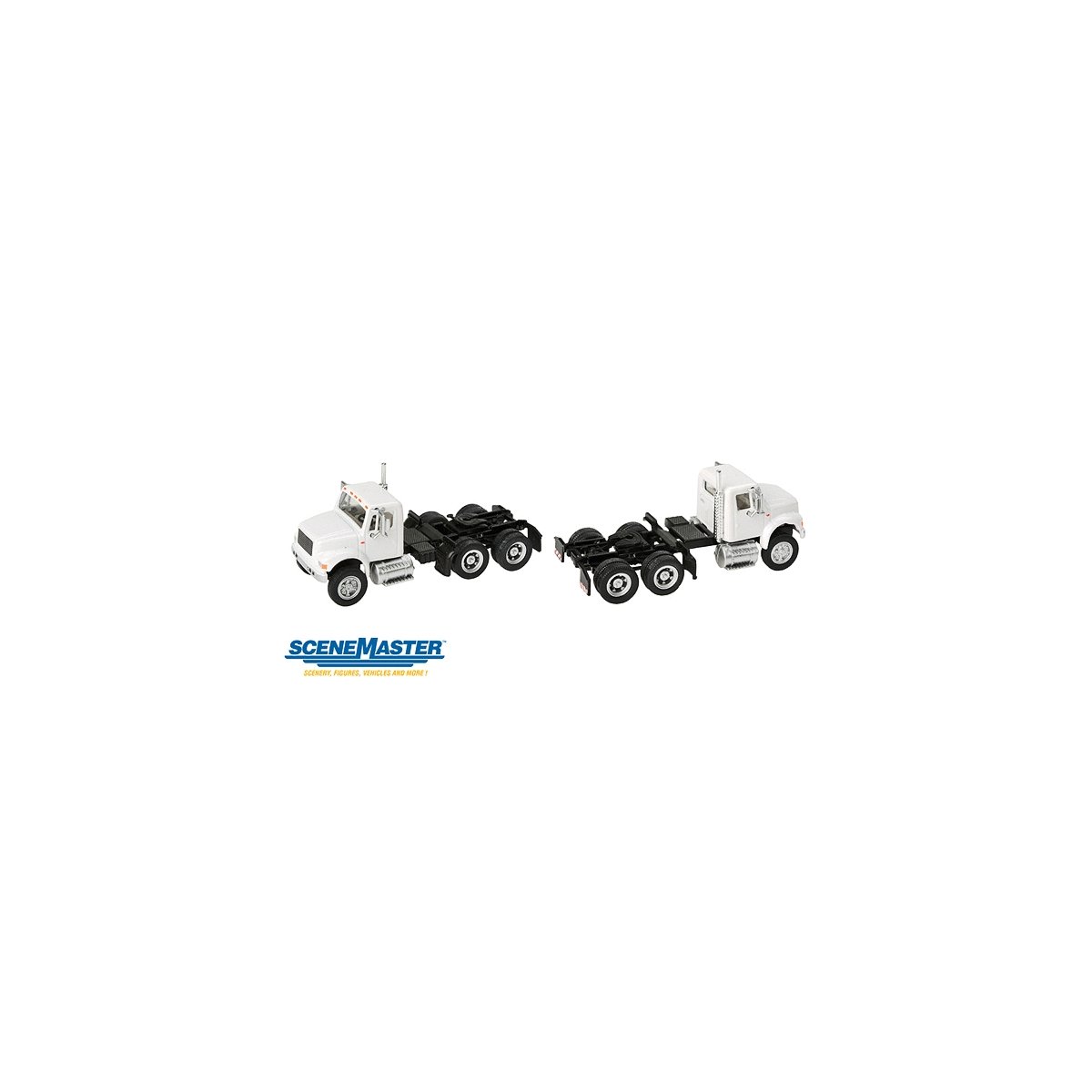 International(R) 4900 Dual-Axle Semi Tractor Only - Assembled -- White, HO, Walthers SceneMaster 11180