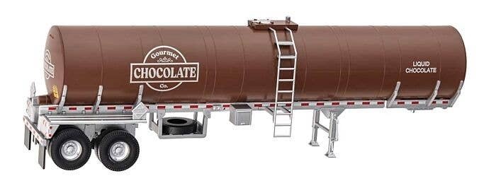 Food Grade Tank Trailer - Assembled -- Gourmet Chocolate Co., HO, Walthers SceneMaster 12355