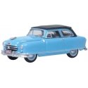 1950 Nash Rambler Custom Landau Convertible - Assembled -- Top Down (Strato Blue), HO, Oxford Diecast 87NR50001
