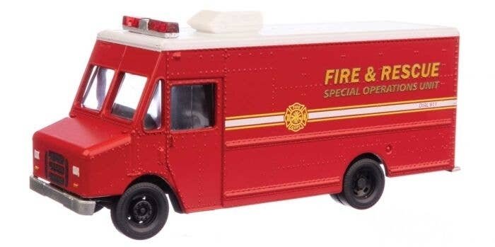 Morgan Olson(R) Route Star Van -- Fire & Rescue (Special Operations Unit), HO, Walthers SceneMaster 12107