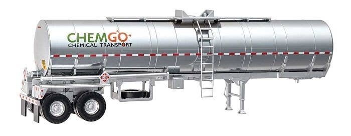 Chemical Tank Trailer - Assembled -- ChemGo, HO, Walthers SceneMaster 12350