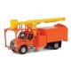 International(R) 4300 2-Axle Truck with Tree Trimmer Body - Assembled -- Orange Cab and Bod, HO, Walthers SceneMaster 11744