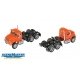 International(R) 4900 Dual-Axle Semi Tractor Only - Assembled -- Orange, HO, Walthers SceneMaster 11183