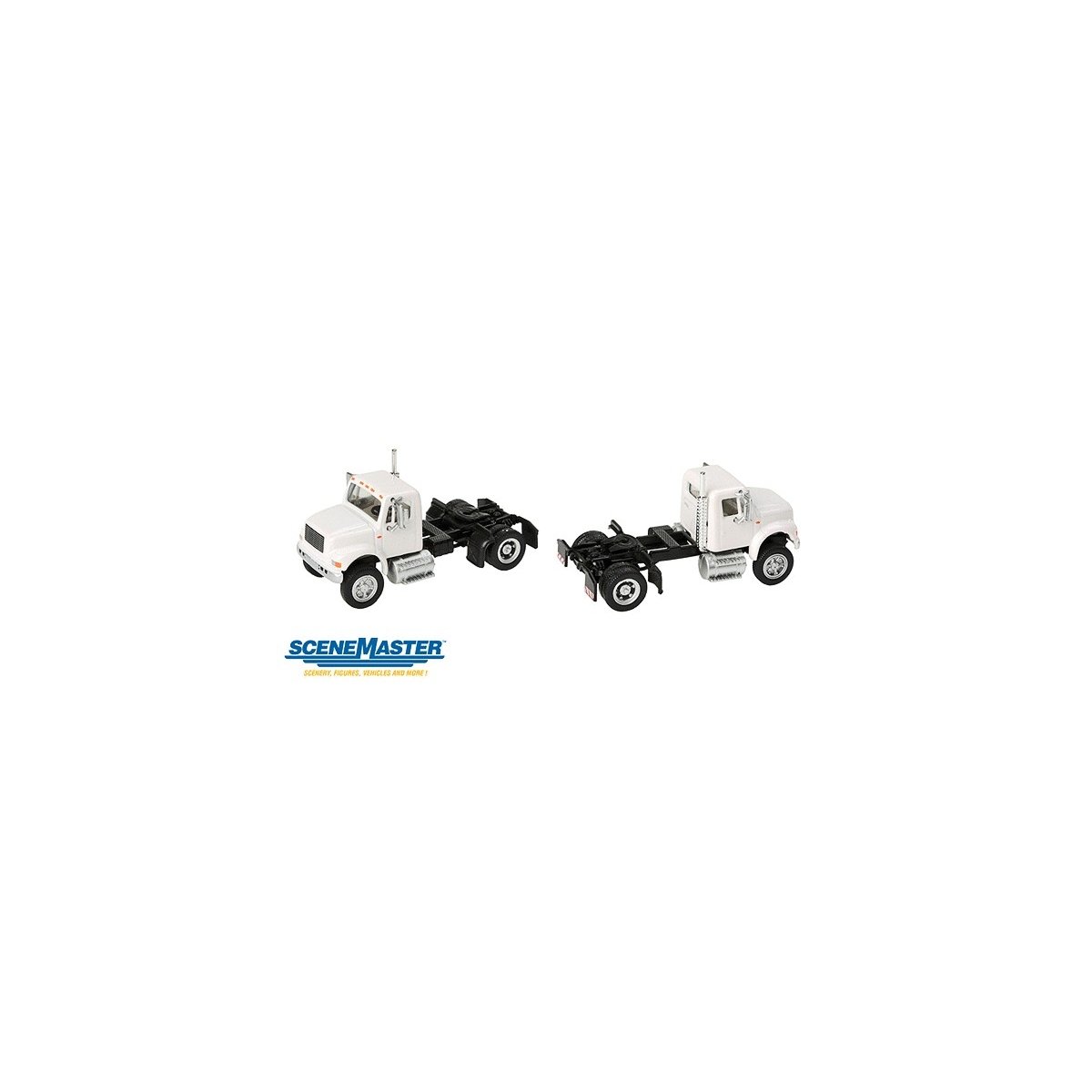 International(R) 4900 Single-Axle Semi Tractor Only - Assembled -- White, HO, Walthers SceneMaster 11190