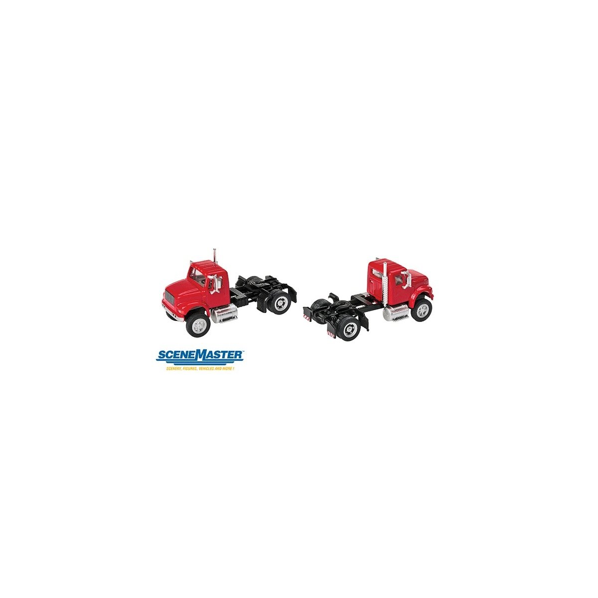 International(R) 4900 Single-Axle Semi Tractor Only - Assembled -- Red, HO, Walthers SceneMaster 11191