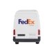 Delivery Van - Assembled -- FedEx Express (white, purple, orange), HO, Walthers SceneMaster 12203