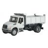 International(R) 4300 Single-Axle Dump Truck - Assembled -- White, Railroad Maintenance-of-Way Logo Decals, HO, Walthers SceneMa