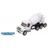 International(R) 7600 3-Axle Cement Mixer - Assembled -- White, HO, Walthers SceneMaster 11678