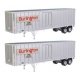 Flexi-Van 40′ Trailer 2-Pack - Assembled -- Chicago, Burlington & Quincy (Large Name Placard, HO, Walthers SceneMaster 2600