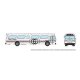 Mid-1960s - 1980s Suburban New Look Bus - Lighted - Assembled -- Gray Coach 1414 (white, gray, HO, Rapido Trains Inc 753116