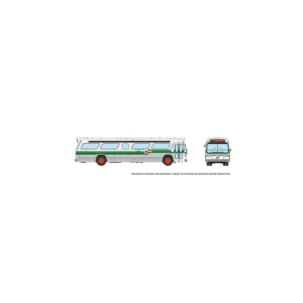 Mid-1960s - 1980s Suburban New Look Bus - Lighted - Assembled -- Golden Gate Transit 866 (whi, HO, Rapido Trains Inc 753112