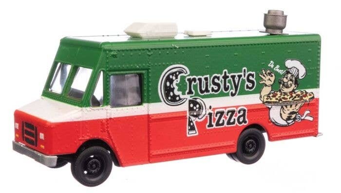 Morgan Olson(R) Route Star Van -- Crusty′s Pizza Food Truck, HO, Walthers SceneMaster 12110