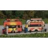 BBQ and Taco Food Trailers -- Kit, HO, Walthers SceneMaster 2904
