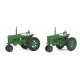 Farm Tractor 2-Pack - Assembled -- Green, HO, Walthers SceneMaster 4161