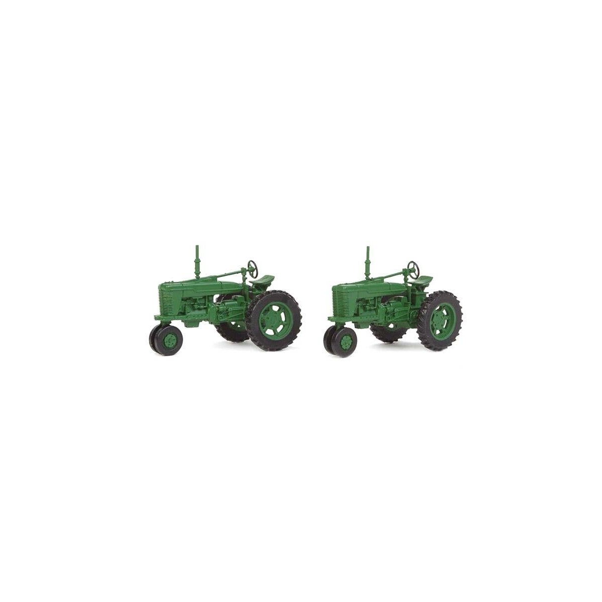 Farm Tractor 2-Pack - Assembled -- Green, HO, Walthers SceneMaster 4161