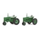 Farm Tractor 2-Pack - Assembled -- Green, HO, Walthers SceneMaster 4161