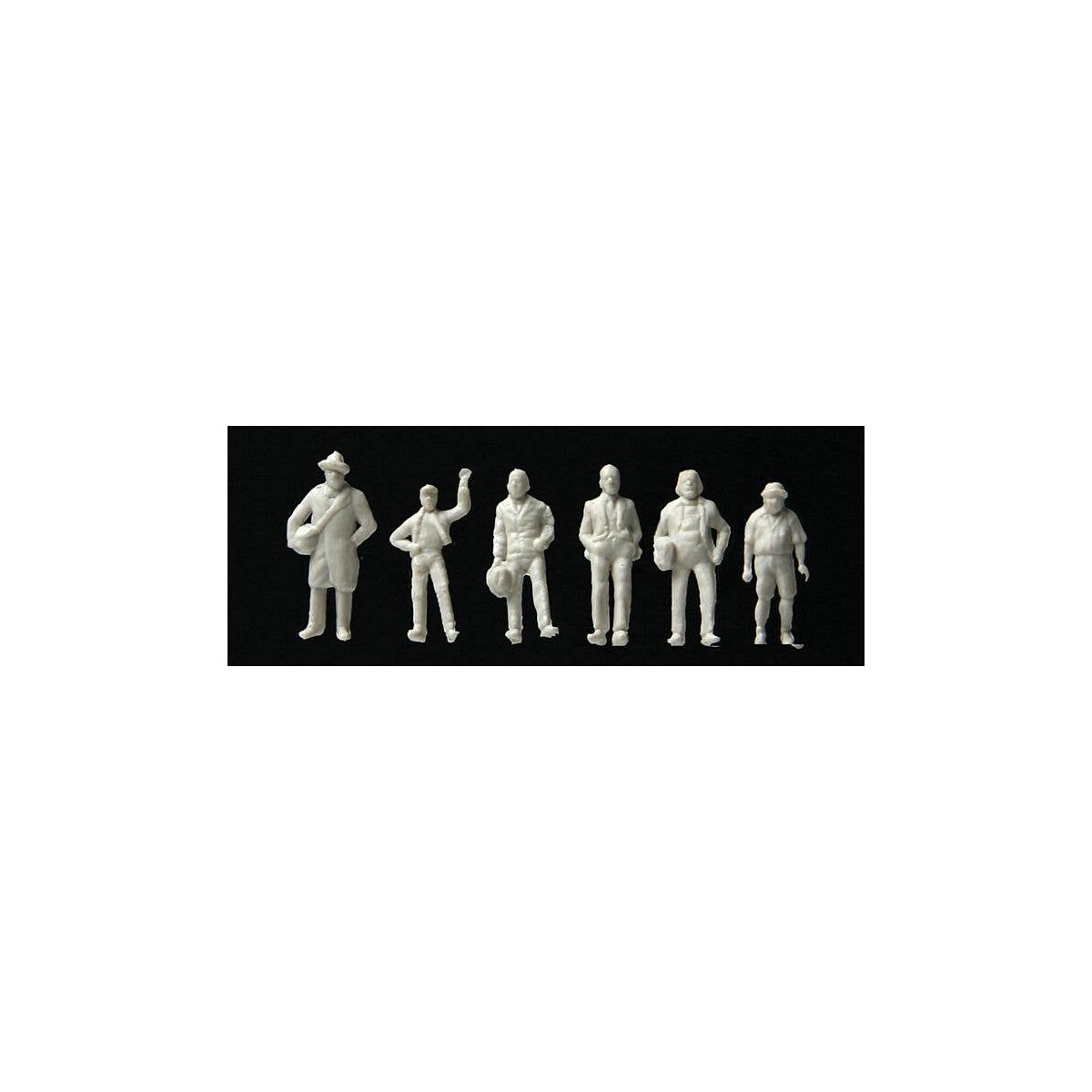 Standing and Walking Figures -- Unpainted pkg(72), HO, Walthers SceneMaster 6053