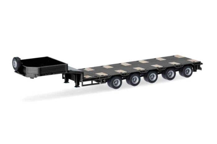 Goldhofer Drop Deck 5-Axle Trailer - Assembled -- Various Standard Colors, HO, Herpa Models 76388