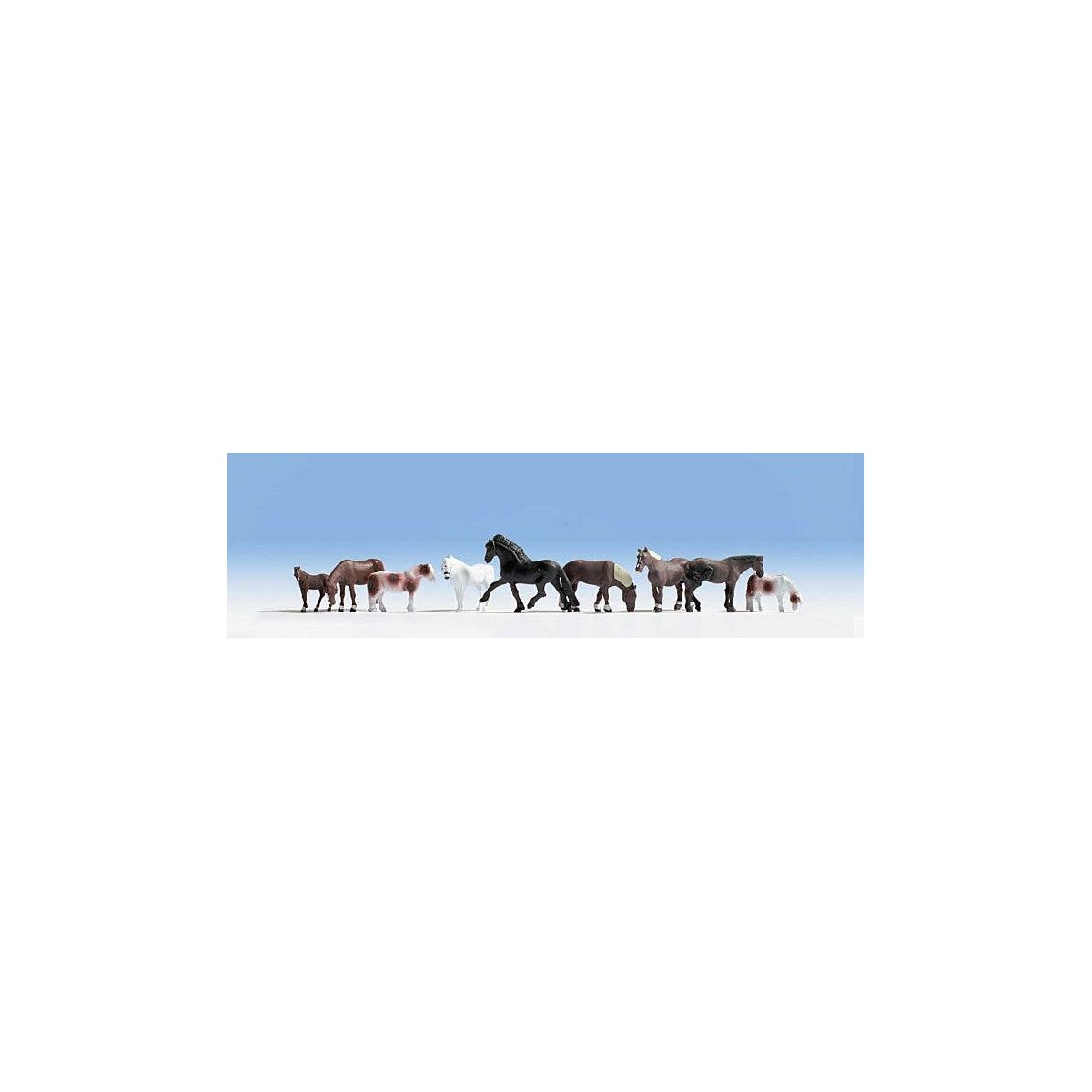 Majestic Horses pkg(9), HO, Walthers SceneMaster 6074