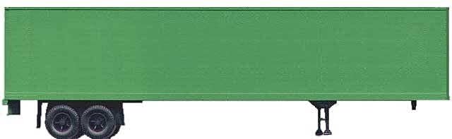 45′ Highway Trailer - Kit -- Undecorated (green), HO, Accurail Inc 9980