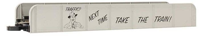 Girder Bridge - E-Z Track(R) - Assembled -- `Next Time Take the Train` (gray) - 10-1/2` 26.7cm Long, HO, Bachmann Industries 44