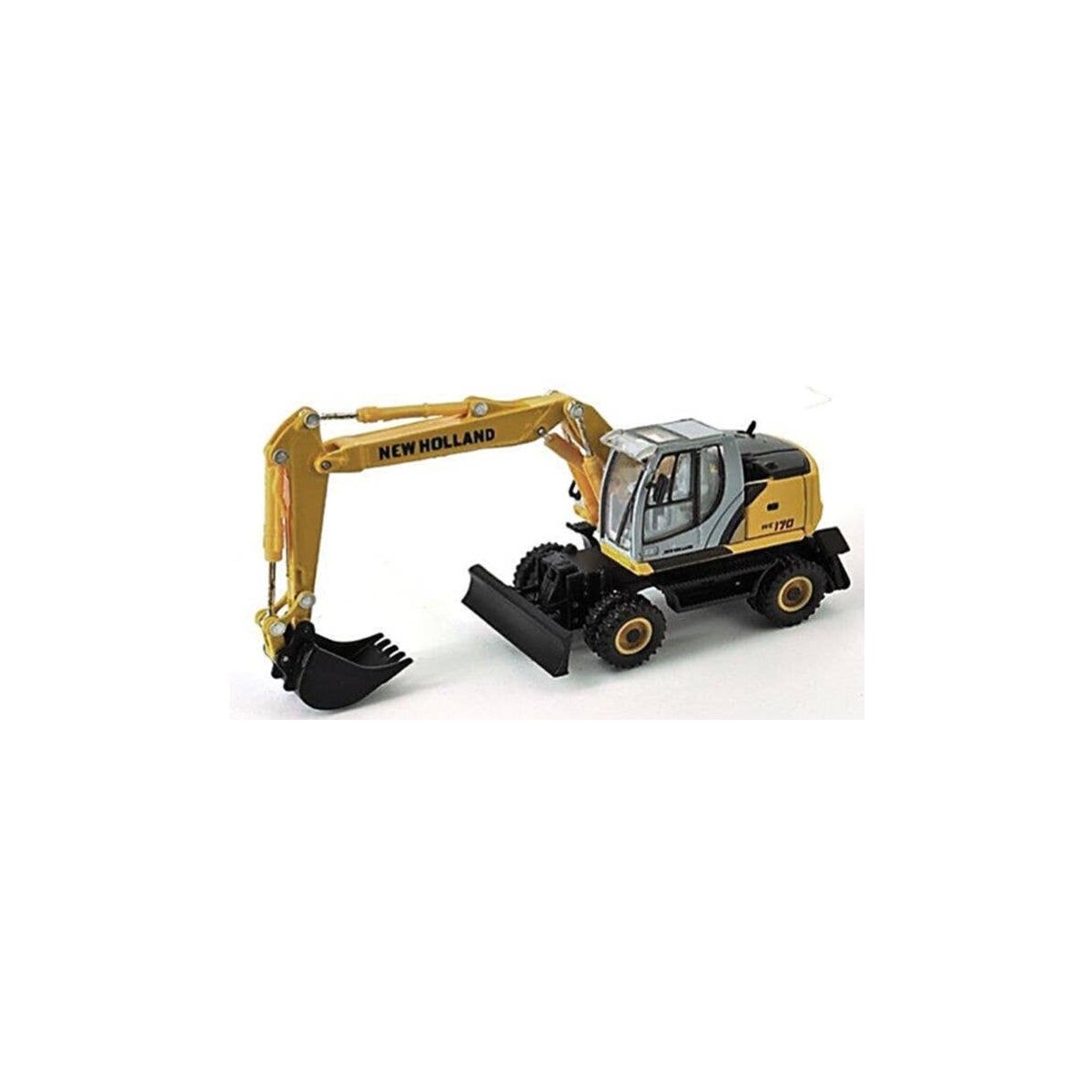 New Holland We170 Wheeled Excavator -- Yellow, Black, HO, Herpa Models 6480