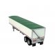 39′ Covered Grain Trailer - Assembled -- White with Green Tarp, HO, HO Logistics Replicas 466