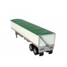 39′ Covered Grain Trailer - Assembled -- White with Green Tarp, HO, HO Logistics Replicas 466