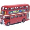 RTL Double-Deck Bus - Assembled -- London Transport (red, blue, yellow, Ty-Phoo Tea Ad), N, Oxford Diecast NRTL005