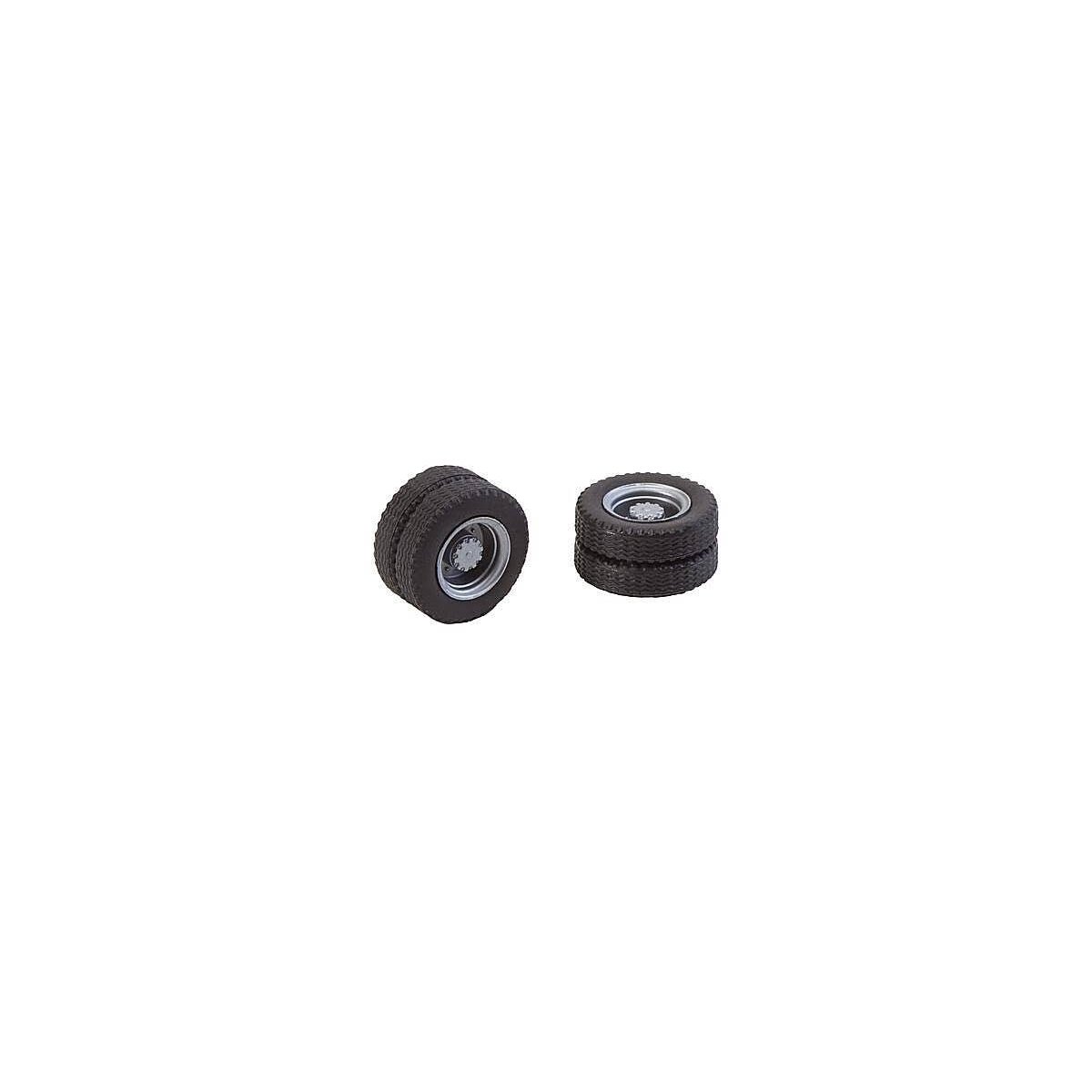Dually Truck Tires & Rims - Car System -- Fits Powered Herpa Trucks & Buses, HO, Faller Gmbh 163101